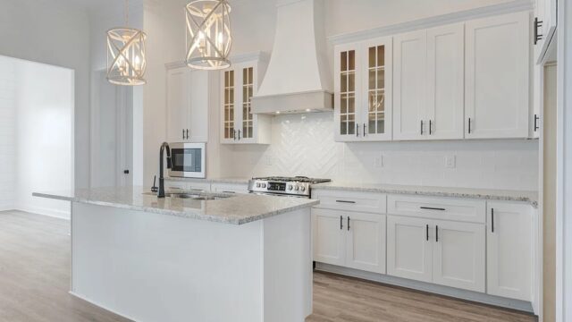 Bright Modern Kitchen with Granite Island