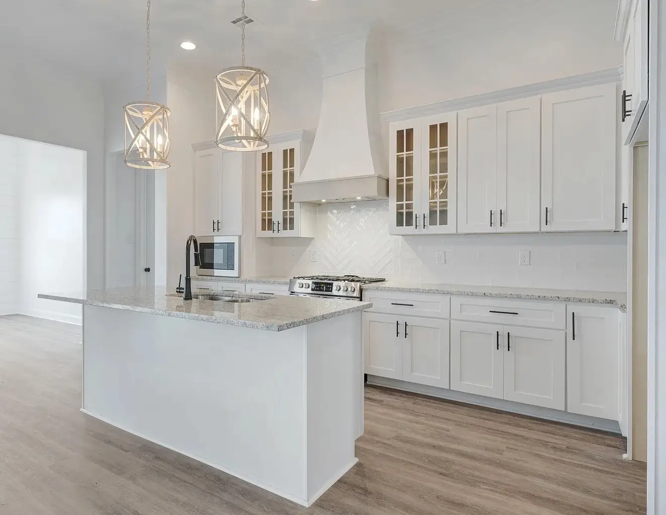 Bright Modern Kitchen with Granite Island